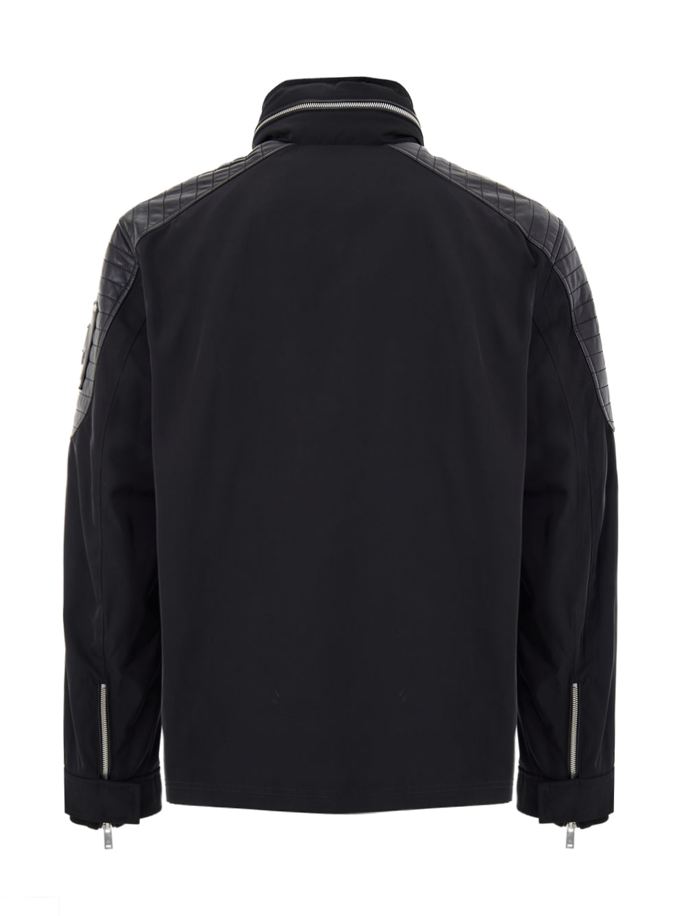 Biker Jacket in Tessuto Tecnico Nero Moose Knuckles