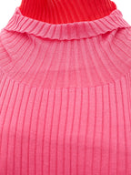 Abito Lungo in Maglia Stretch con Frange Bottega Veneta