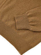 Maglione Lupetto con Mezza Zip in Lana Marrone Gran Sasso