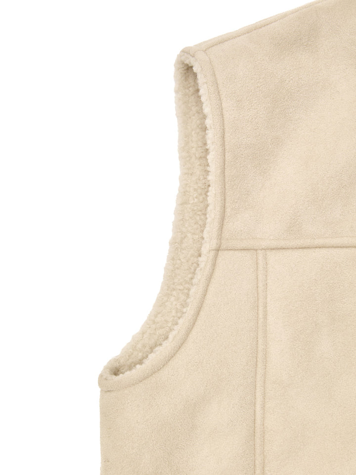 Giubbino Smanicato in Montone Beige Gran Sasso