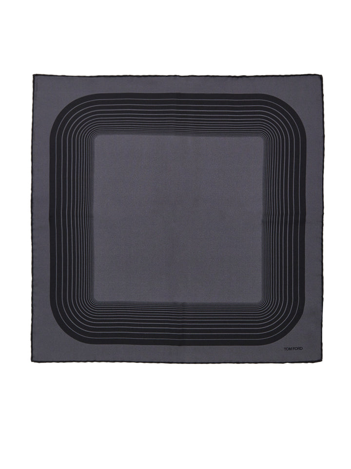 Fazzoletto da Taschino in Seta Grigio Scuro Tom Ford