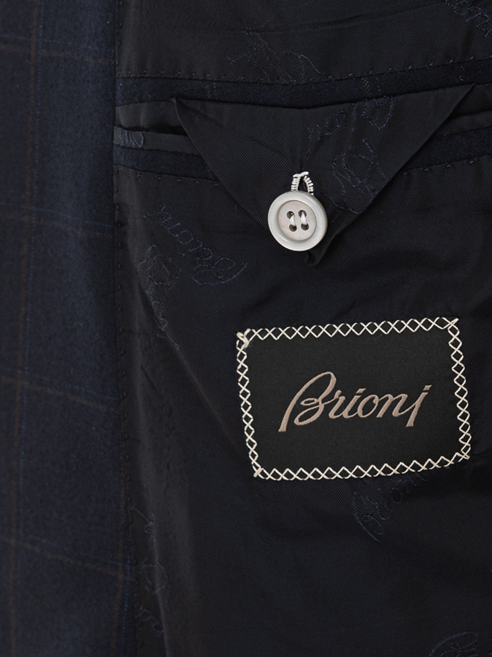 Brioni Veste à simple boutonnage à carreaux 'Ravello'