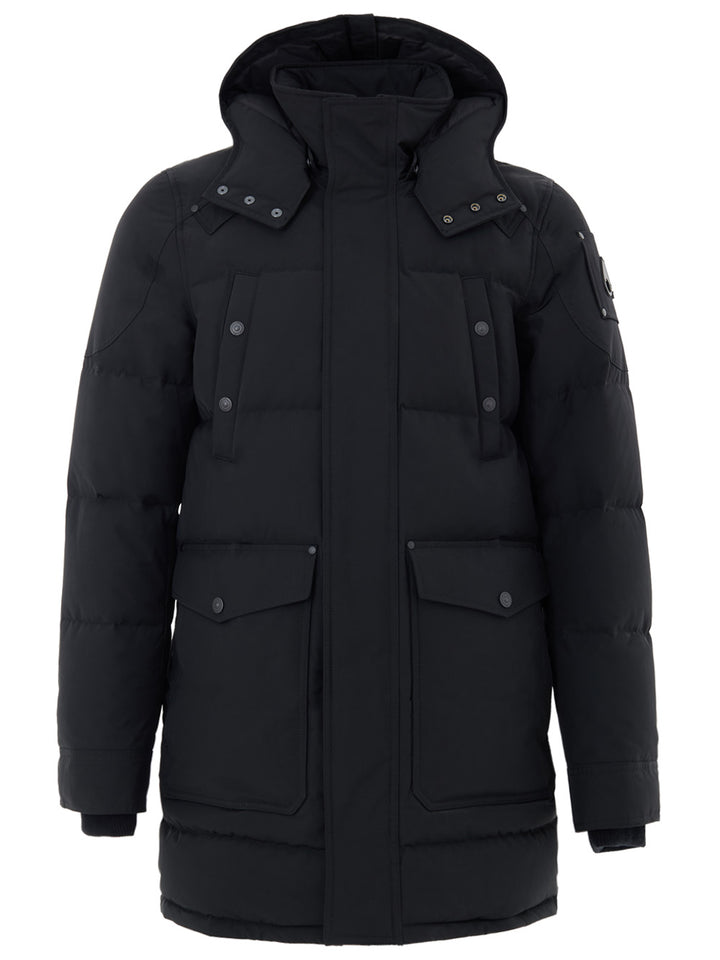 Giubbino Imbottito Lungo in Nero Moose Knuckles