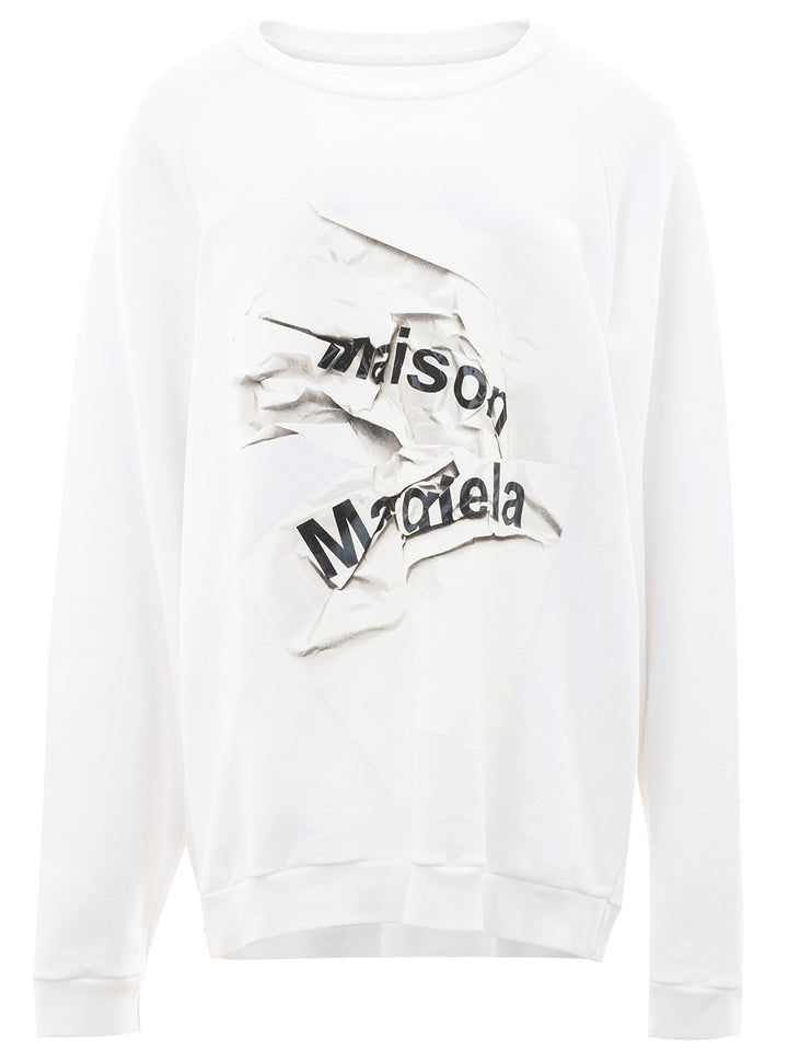 Weißes übergroßes Sweatshirt Maison Margiela