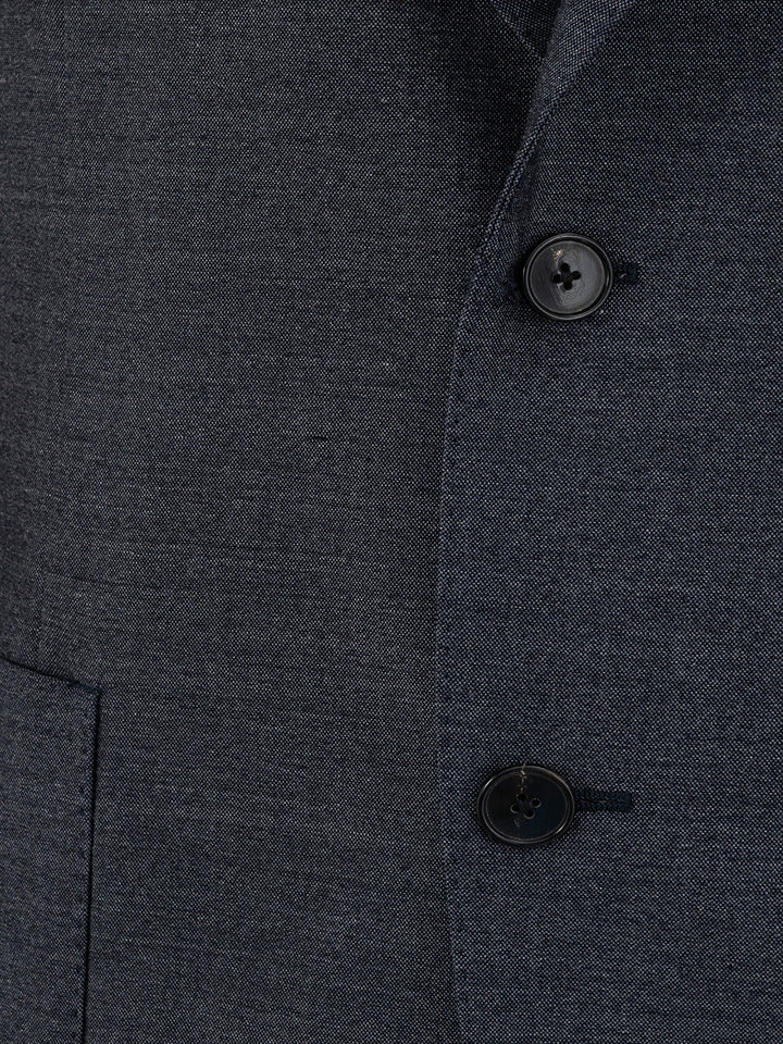 Chaqueta de lana gris de dos botones