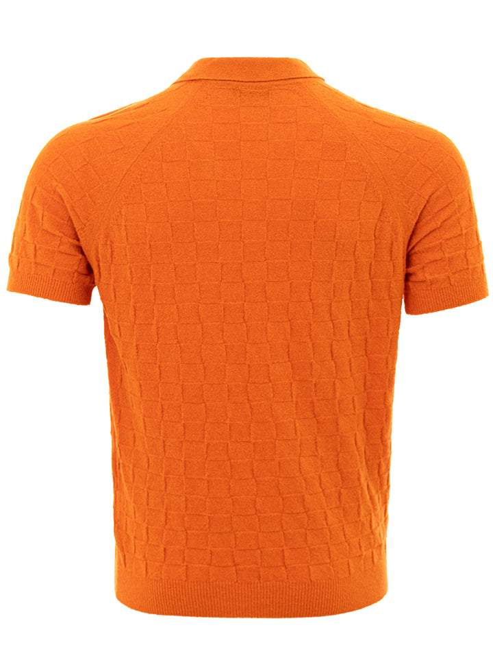 Polo Knitwear Arancione Gran Sasso
