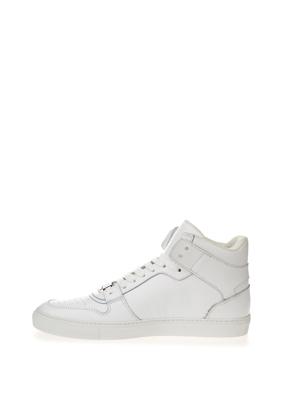 Roberto Cavalli White Leather High Sneakers