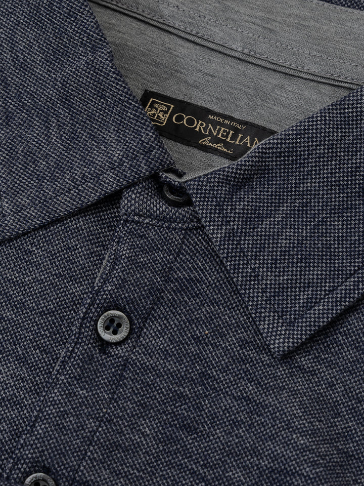 Polo Corneliani Blu 4 bottoni