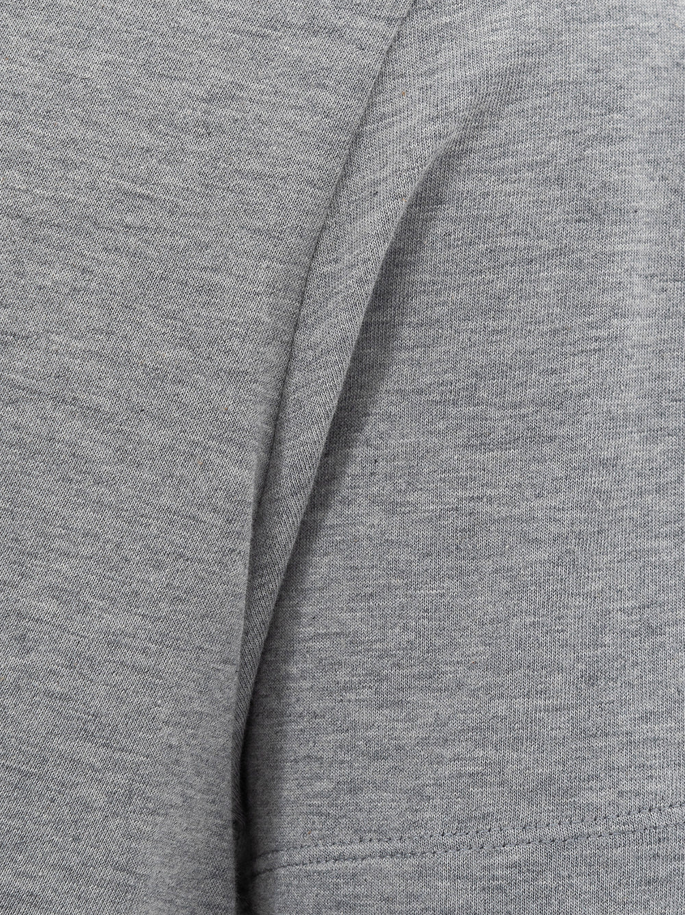 Camiseta gris jaspeado con logotipo Versace