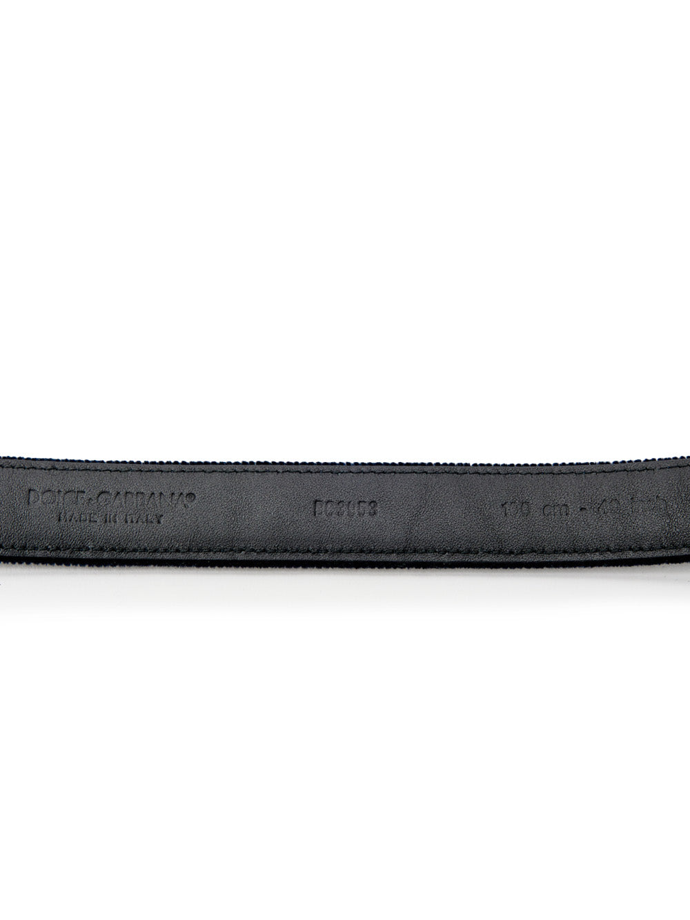 Cintura in Suede Blu Scuro Dolce & Gabbana