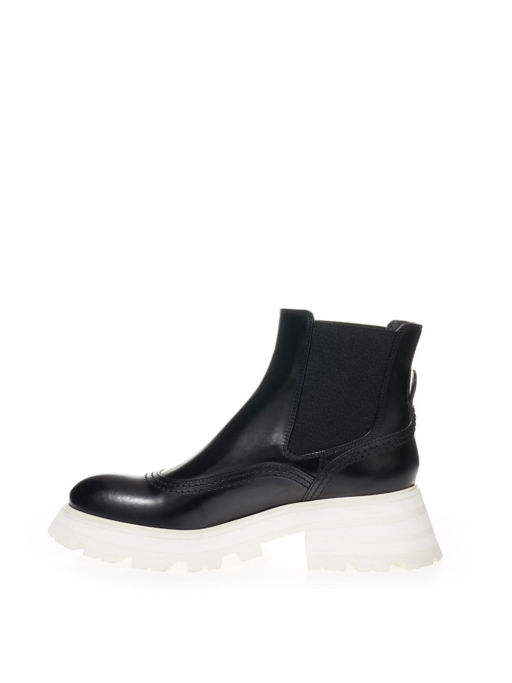 Stivaletti Chelsea Alexander McQueen tacco Bianco