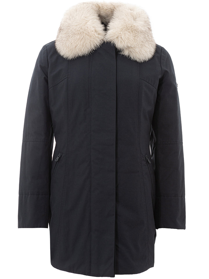 Technical Trench Coat with Fur Collar Peuterey