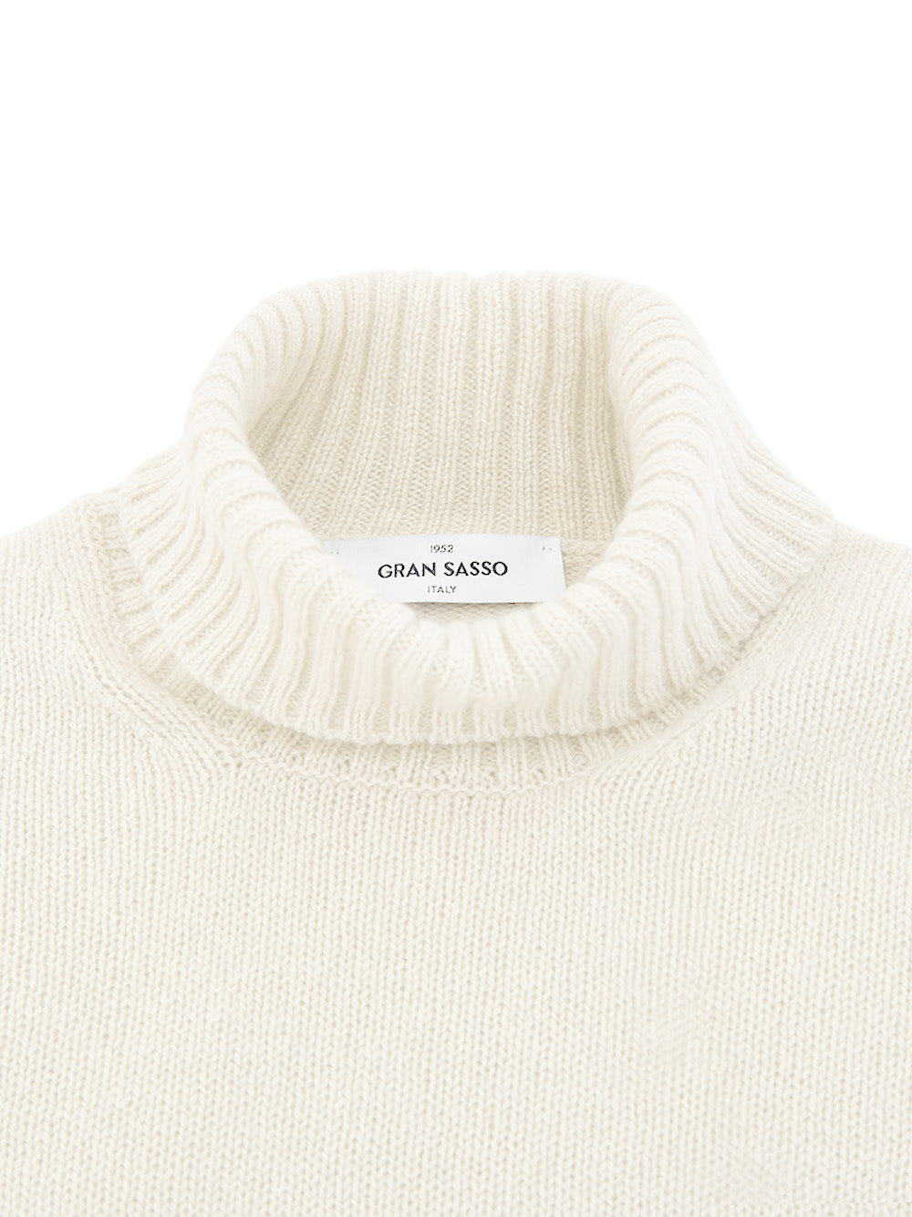 Maglione Dolcevita in Lana Bianco Gran Sasso