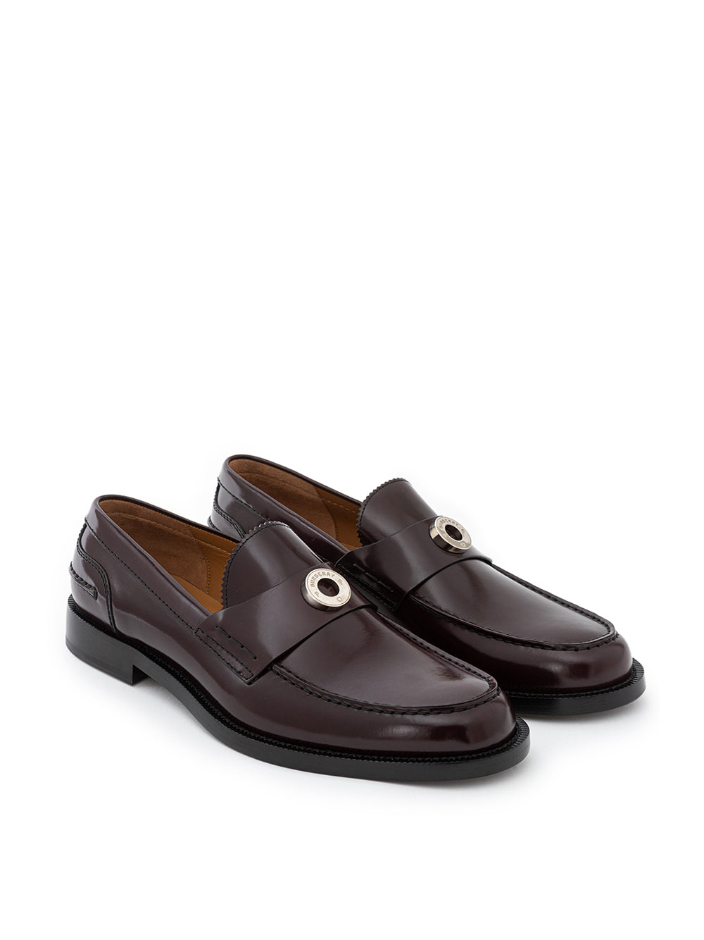 Burberry Bordeaux Leather Penny Loafer