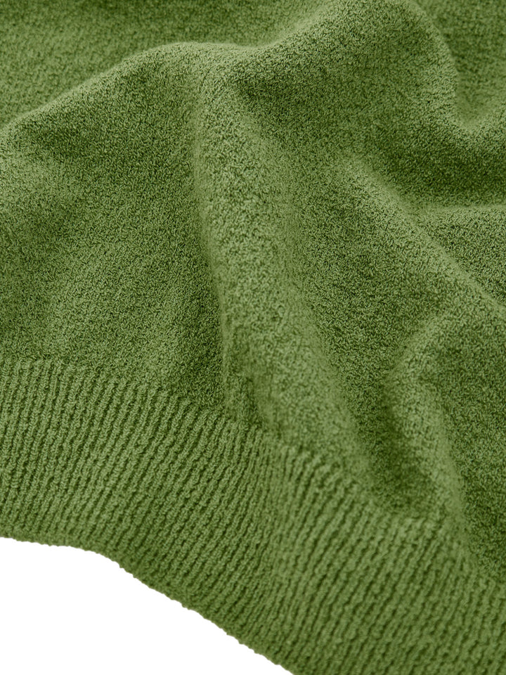 Maglia Mezza Manica Effetto Knitwear in Verde Gran Sasso