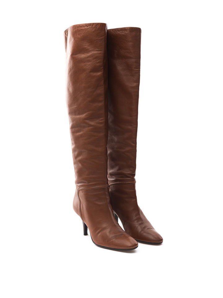 Vicini Brown Leather High Boot