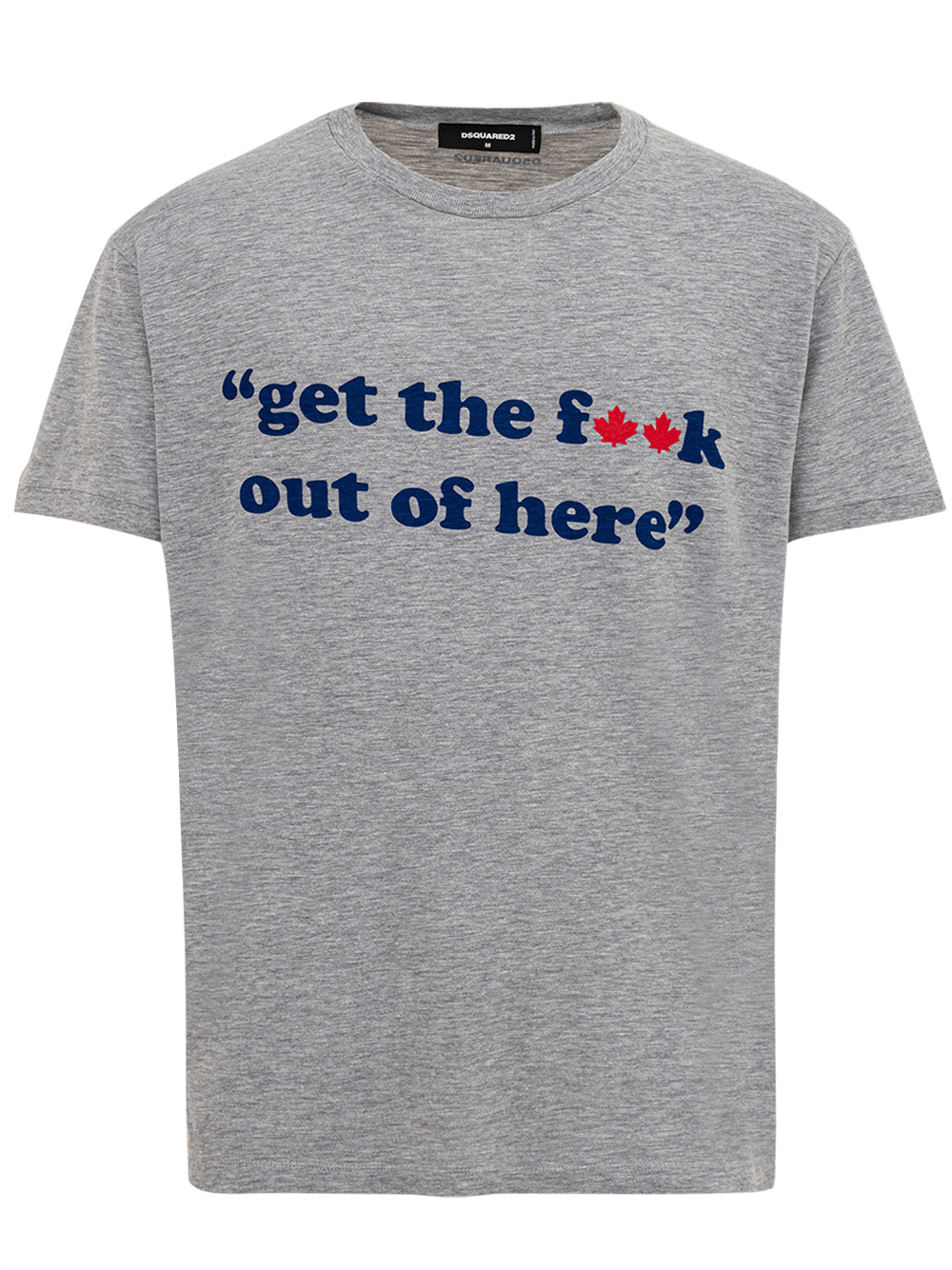 T-Shirt in Cotone con Stampa 'Get the f**k..' Dsquared2