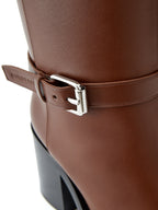 Stivaletti in Pelle Burberry in marrone