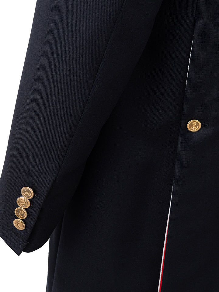 Chesterfield Overcoat Blu Thom Browne