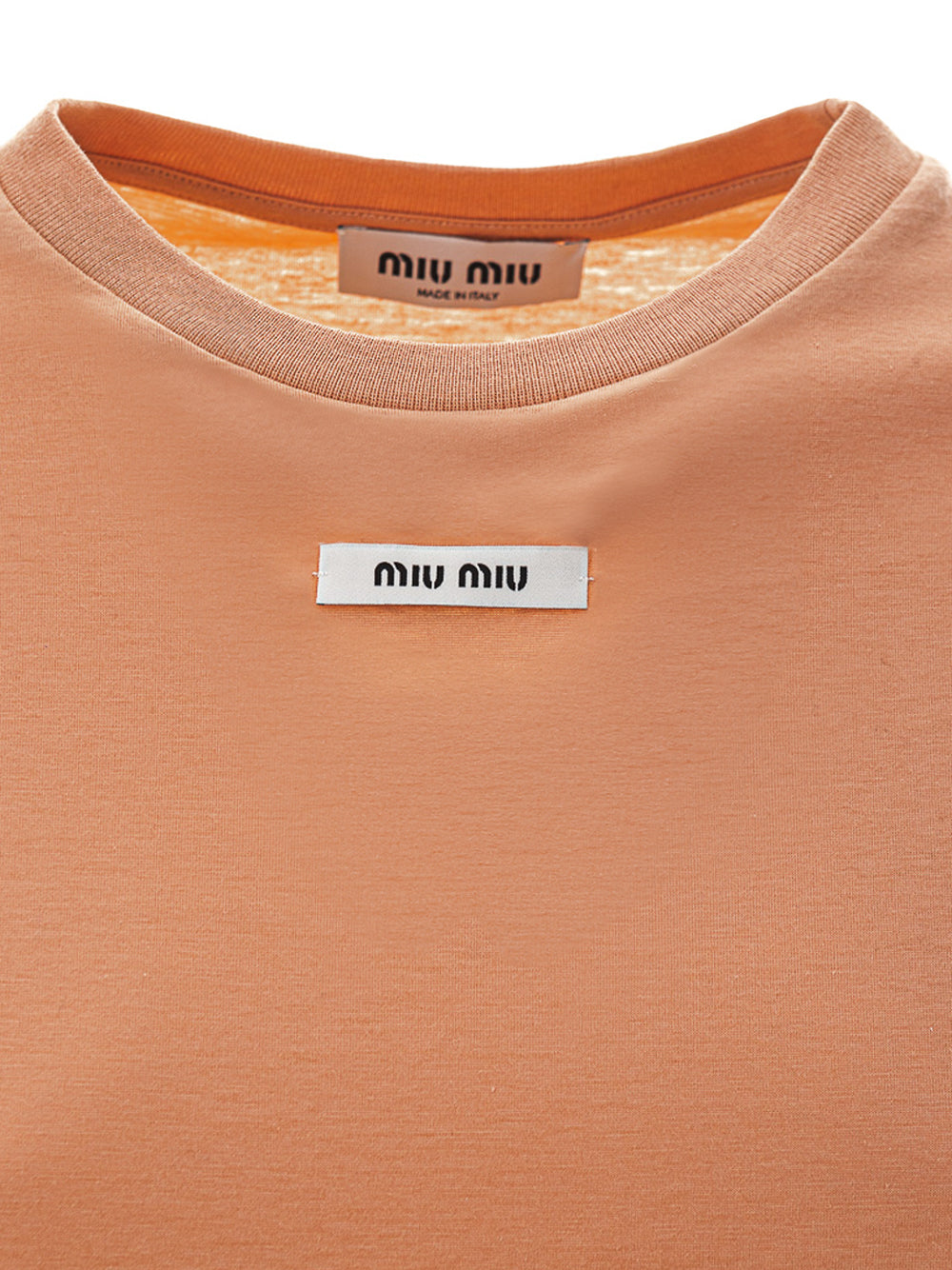 T-Shirt Rosa con Logo Miu Miu