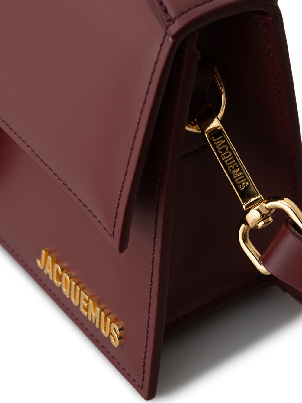 Le Grand Child Bag in Bordeaux Leather Jacquemus