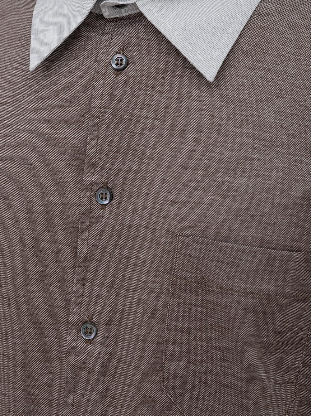 Camicia Corneliani grigio con bottoni e taschino