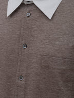 Camicia Corneliani grigio con bottoni e taschino