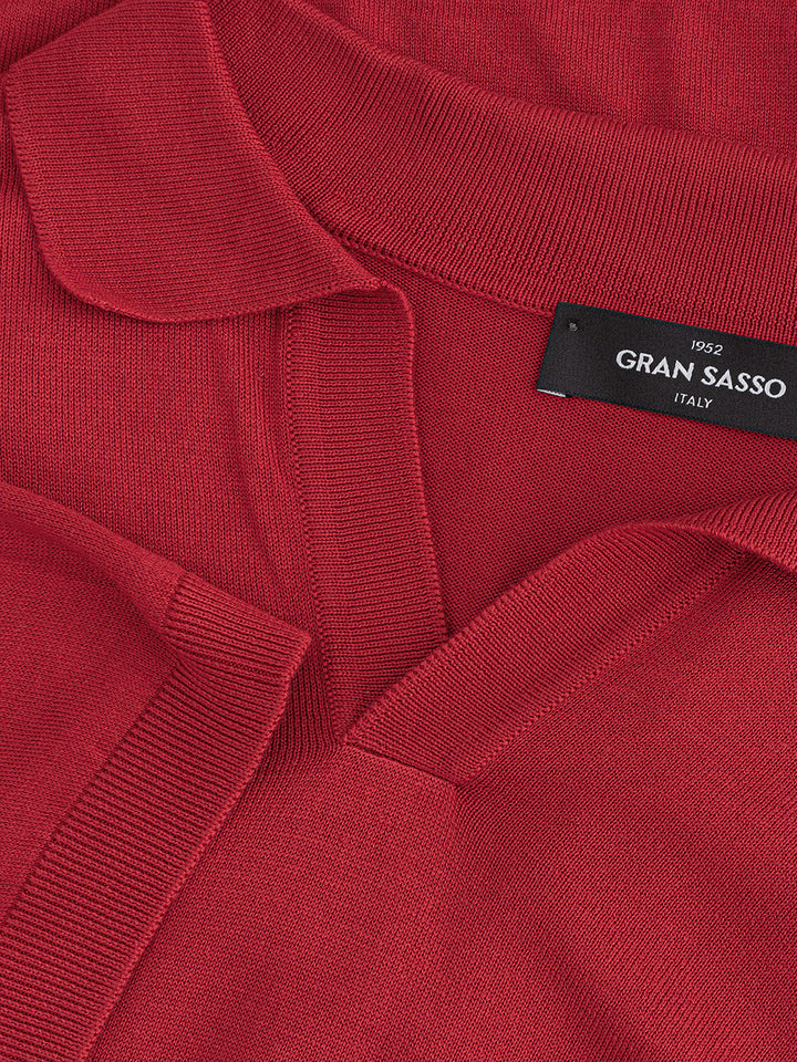 Buttonless Tennis Polo Shirt in Gran Sasso Silk