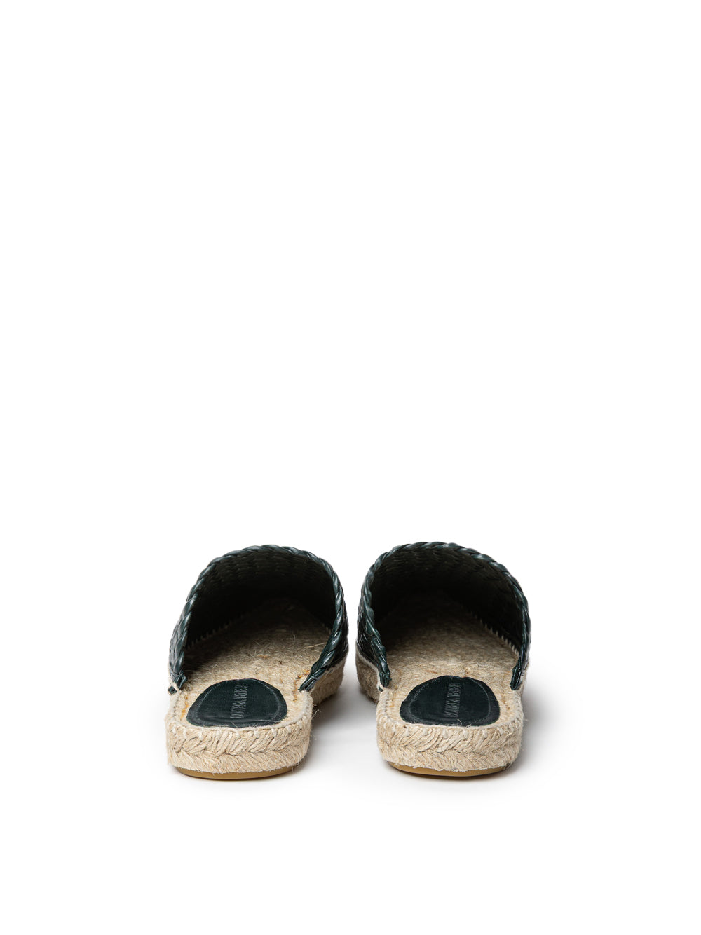 Espadrillas Lagoon con Intreccio in Verde Scuro Bottega Veneta