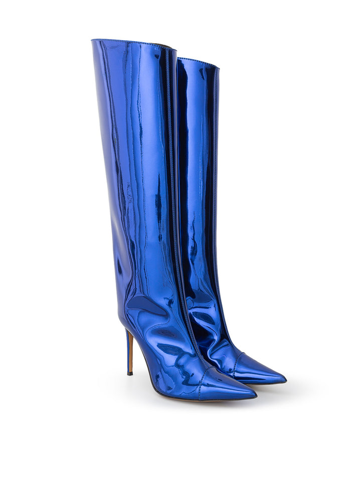 Schillernde glänzende Lederstiefel Alexander Vauthier