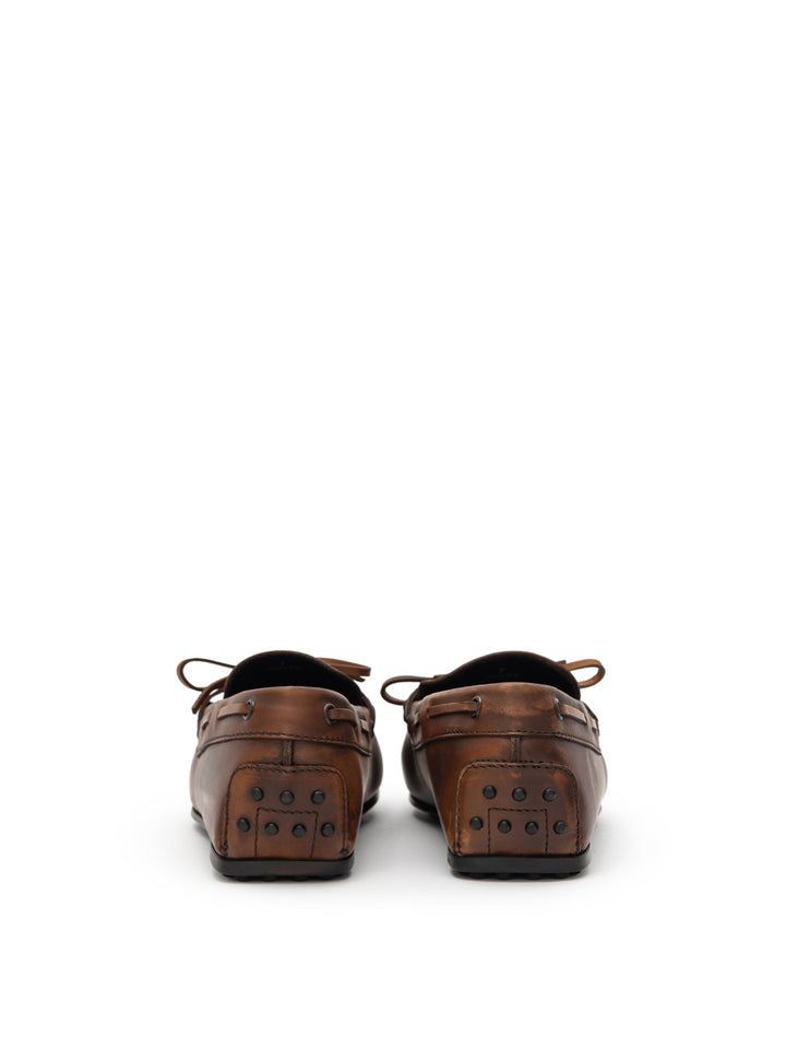 Mocassin en cuir marron par Tod's