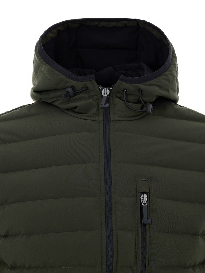 Piumino Lightweight in Verde con Cappuccio Moose Knuckles