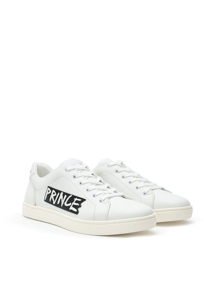 Sneakers Bassa in Pelle Bianca 'Prince' Dolce & Gabbana