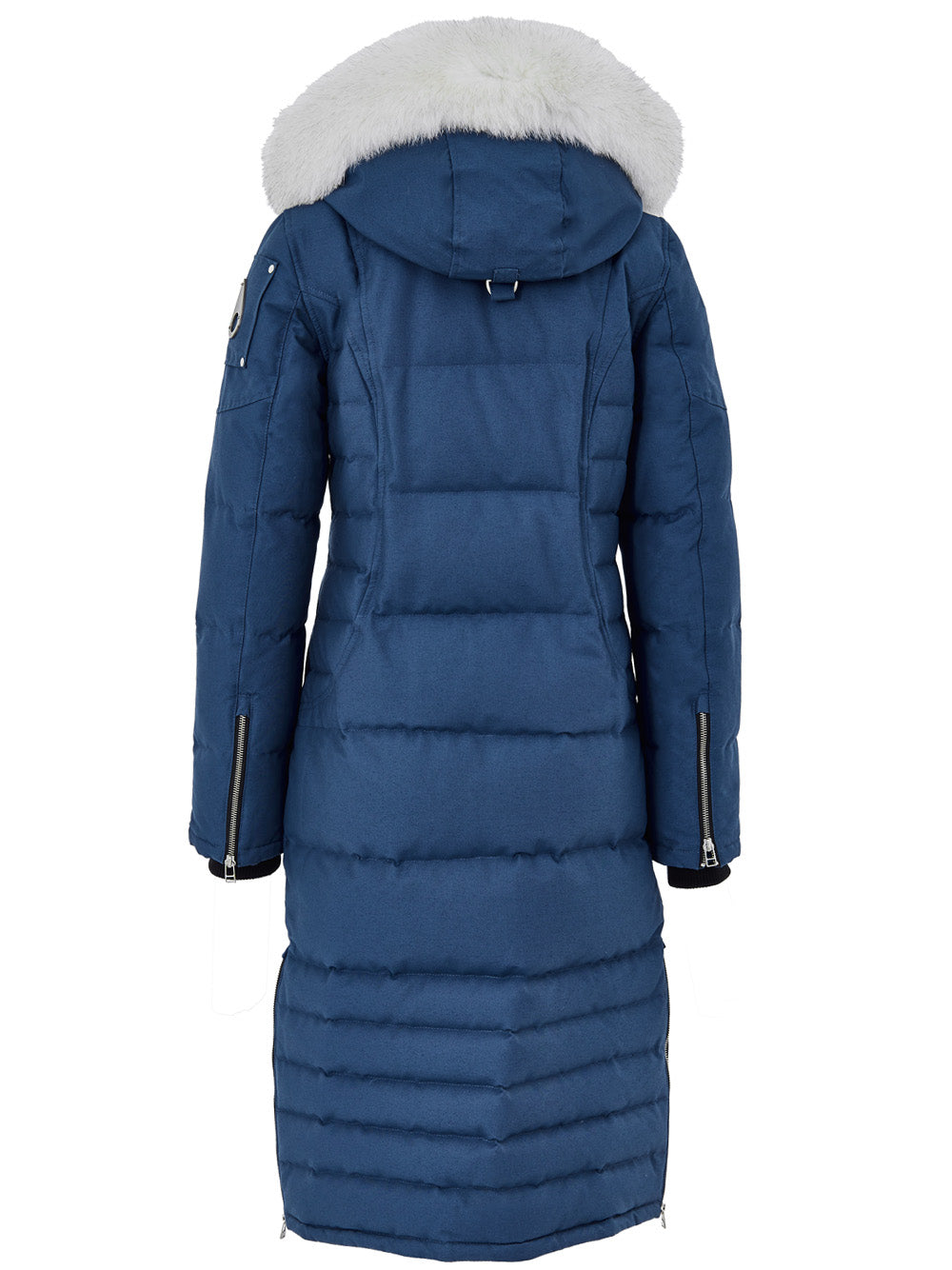 Giubbino Lungo Imbottito Azzurro con Pompom Moose Knuckles