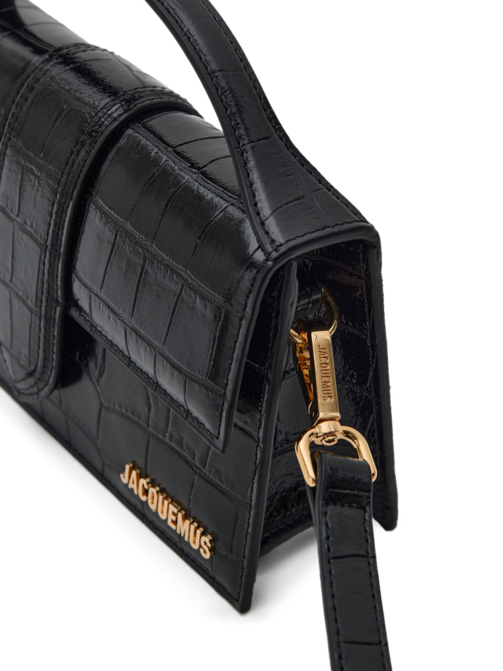 Borsa a Spalla Le Grand Bambino in Stampa Cocco Nero Jacquemus