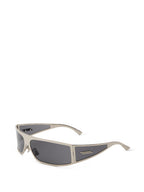 Occhiali da Sole Avvolgenti in Metallo Silver Bottega Veneta