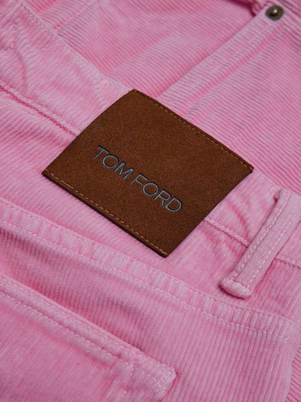 Pantaloni Cinque Tasche in Velluto Rosa Tom Ford