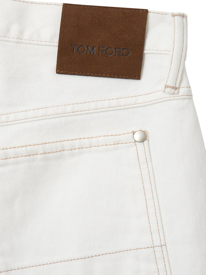 Tom Ford Denim blanco con cinco bolsillos