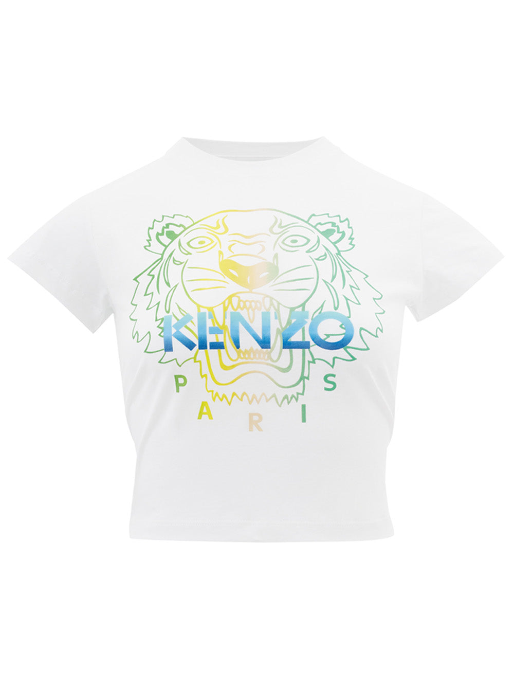 T-Shirt Cropped Kenzo con Stampa